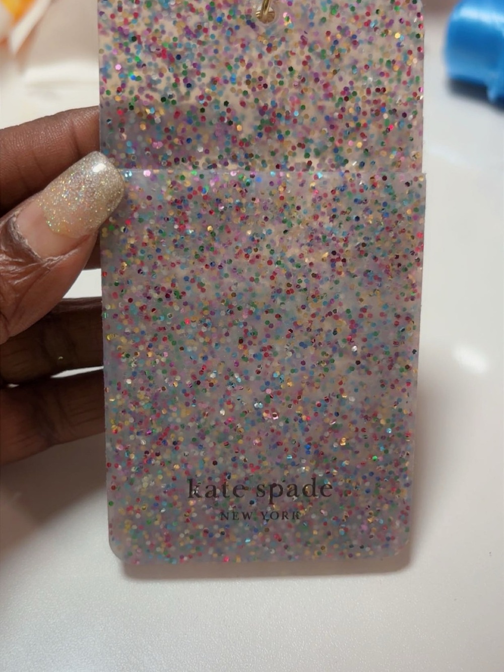 kate spade Multicolor Glitter Confetti Card Holder
